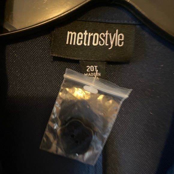 Metro Style Stretch Blazer Women Size20 T Unlined Career Long Slv Polyblend - Picture 5 of 8